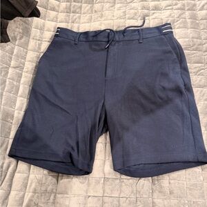 Zara Dark Blue Men's Flat Front Shorts